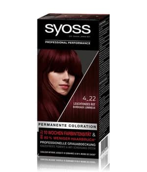 Syoss Permanente Coloration Professionelle Grauabdeckung Leuchtendes Rot Haarfarbe Dunkelrot